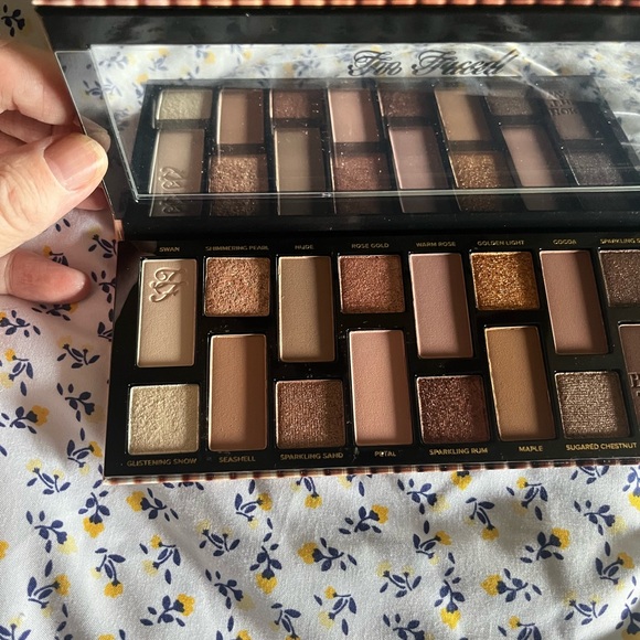 Too Faced Natural nudes with box. Few colors swatched. Great every day palette. - Picture 4 of 6